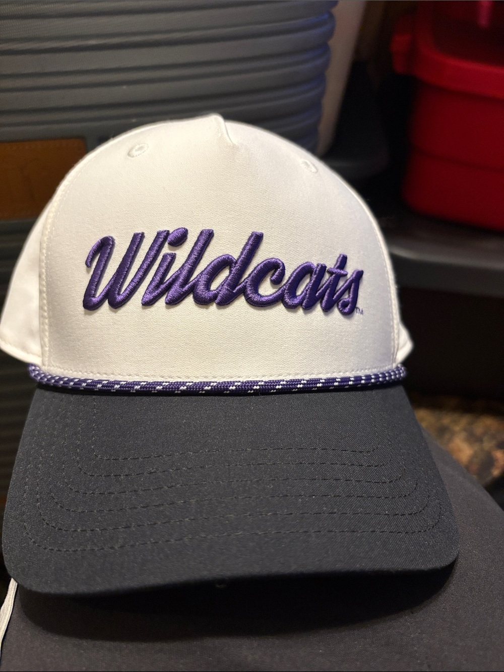 Wildcats Embroidered Kids Cap - White & Navy